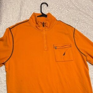 Nautica Bright Orange Half-Zip Pullover